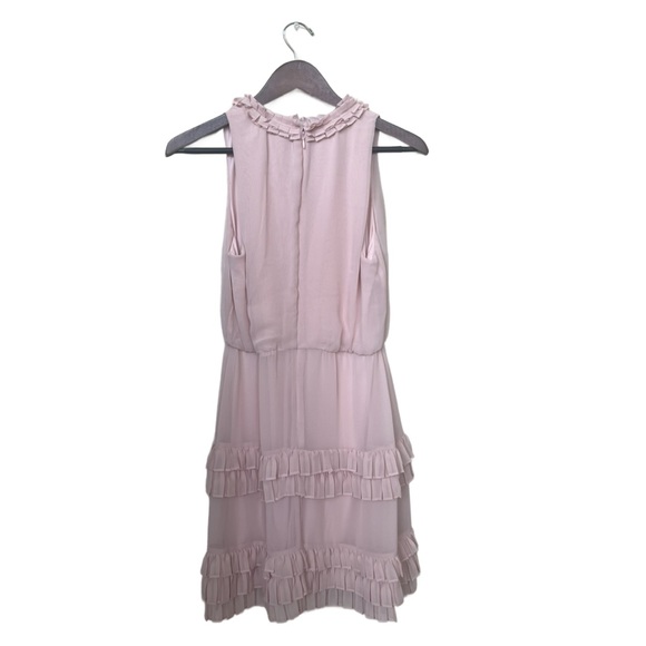 Laundry By Shelli Segal Womens Ruffled Tiered Shift Pink Dress Size 8 - Picture 3 of 5